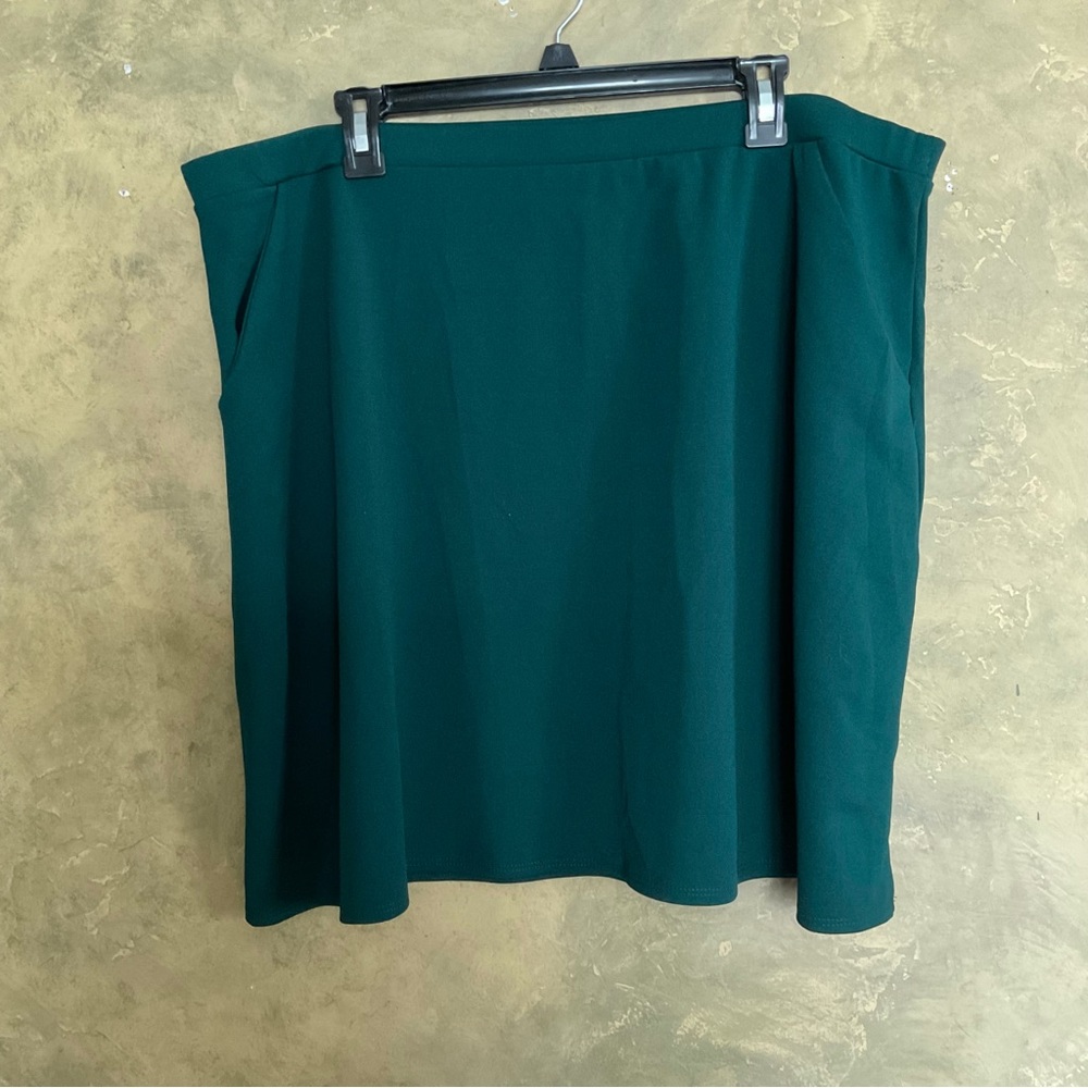 From Rachel Deep Forest Green Pull-on Mini Skirt